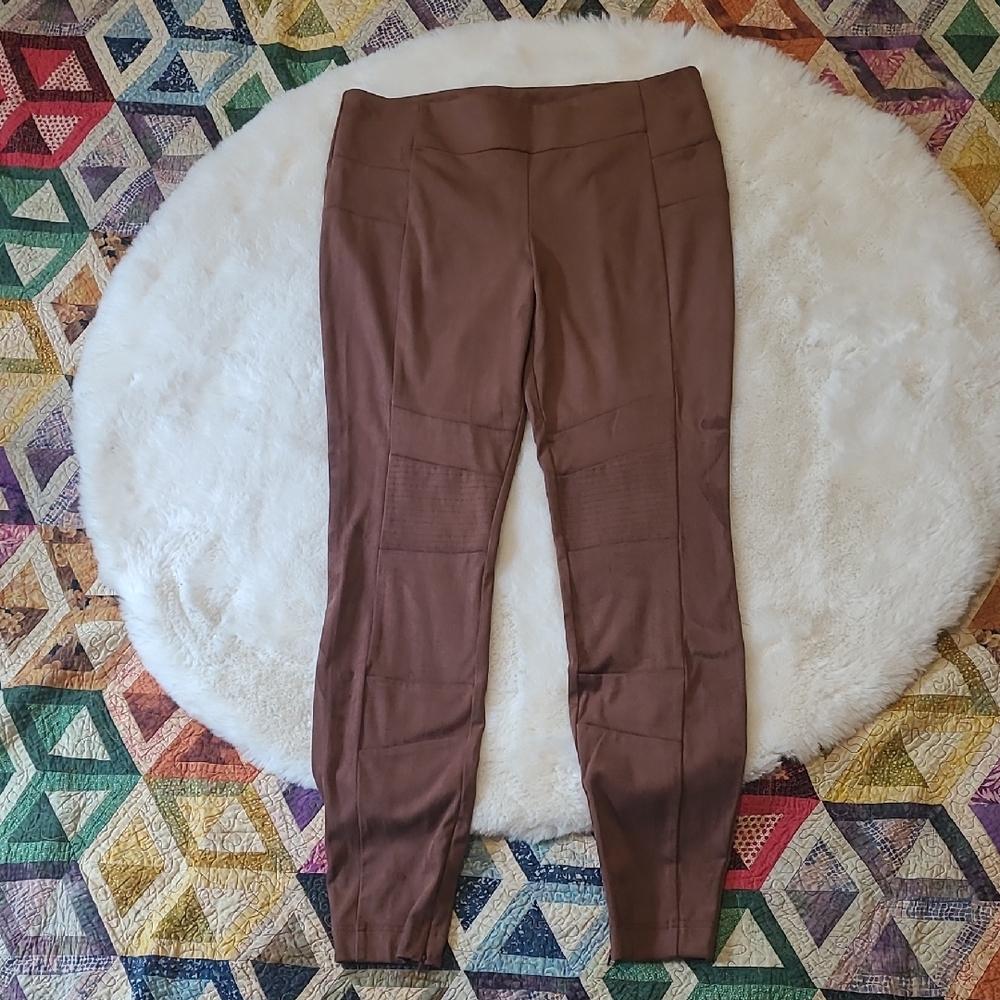 Sundance Women's Faux Suede Chocolate Brown Leggings Size 6